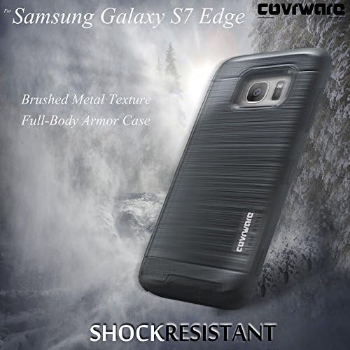 Covrware Galaxy S7 Edge Case, [מיכל ברזל] w/ [מגן מסך כיסוי מלא] חובה כבדה שריון נרתיק מחוספס